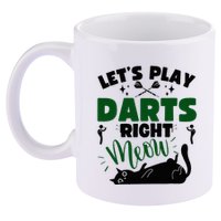 Darts & Cats  Dartboard Funny Dart Player Team Darts Player  11oz C Handle Ceramic Mug