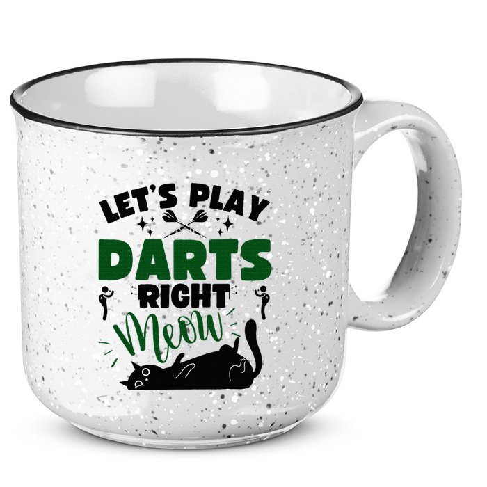 Darts & Cats  Dartboard Funny Dart Player Team Darts Player  15oz Campfire Ceramic Mug