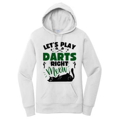 Darts & Cats  Dartboard Funny Dart Player Team Darts Player  Women's Pullover Hoodie