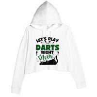 Darts & Cats  Dartboard Funny Dart Player Team Darts Player  Crop Fleece Hoodie