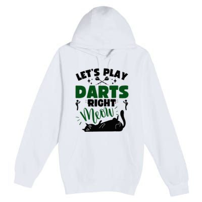 Darts & Cats  Dartboard Funny Dart Player Team Darts Player  Premium Pullover Hoodie