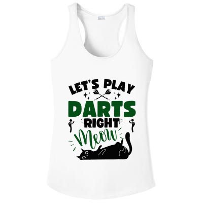 Darts & Cats  Dartboard Funny Dart Player Team Darts Player  Ladies PosiCharge Competitor Racerback Tank