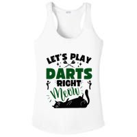 Darts & Cats  Dartboard Funny Dart Player Team Darts Player  Ladies PosiCharge Competitor Racerback Tank