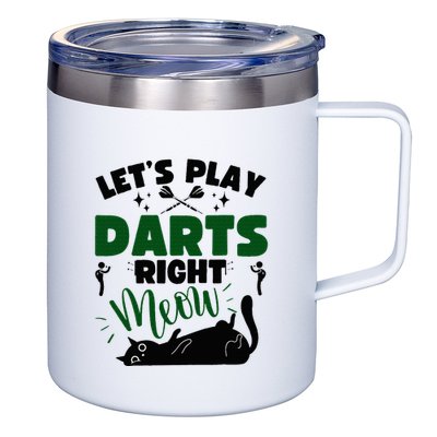 Darts & Cats  Dartboard Funny Dart Player Team Darts Player  12oz Stainless Steel Coffee Mug