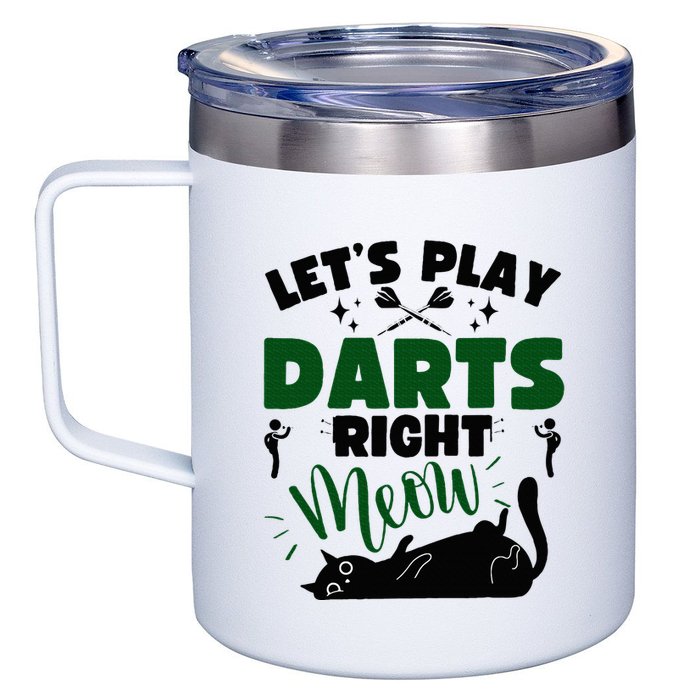 Darts & Cats  Dartboard Funny Dart Player Team Darts Player  12oz Stainless Steel Coffee Mug