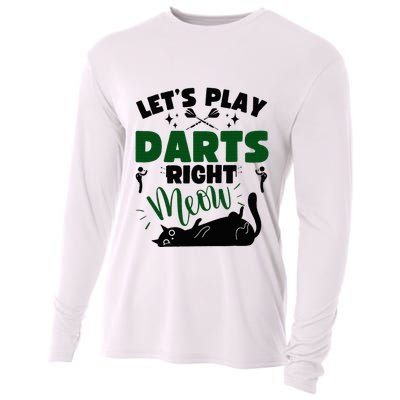 Darts & Cats  Dartboard Funny Dart Player Team Darts Player  Cooling Performance Long Sleeve Crew