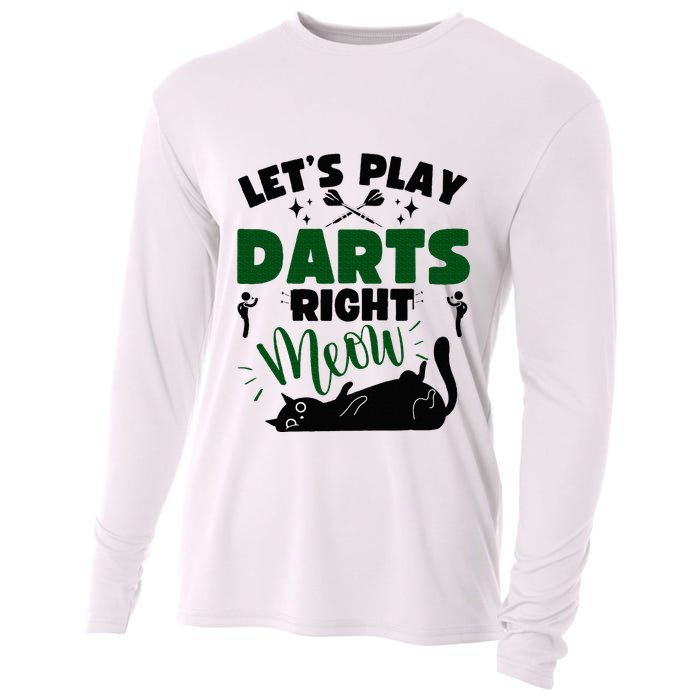 Darts & Cats  Dartboard Funny Dart Player Team Darts Player  Cooling Performance Long Sleeve Crew