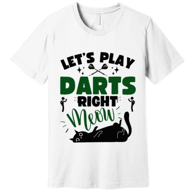 Darts & Cats  Dartboard Funny Dart Player Team Darts Player  Premium T-Shirt