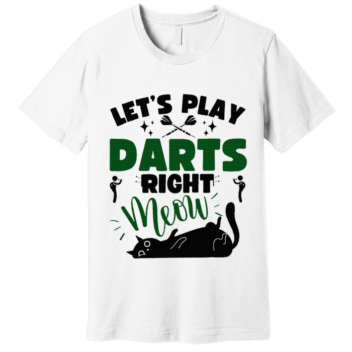 Darts & Cats  Dartboard Funny Dart Player Team Darts Player  Premium T-Shirt