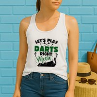 Darts & Cats  Dartboard Funny Dart Player Team Darts Player  Womens Tank Top