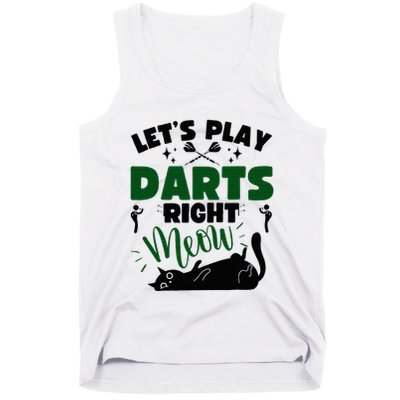Darts & Cats  Dartboard Funny Dart Player Team Darts Player  Tank Top