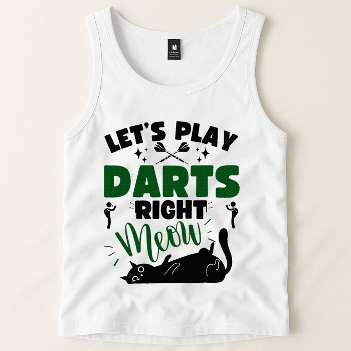 Darts & Cats  Dartboard Funny Dart Player Team Darts Player  Tank Top