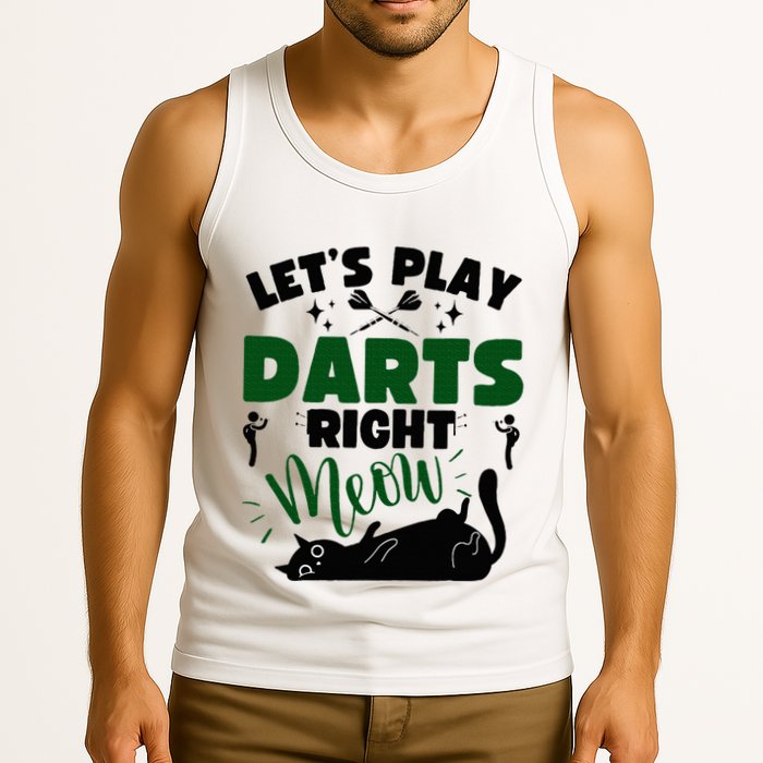 Darts & Cats  Dartboard Funny Dart Player Team Darts Player  Tank Top