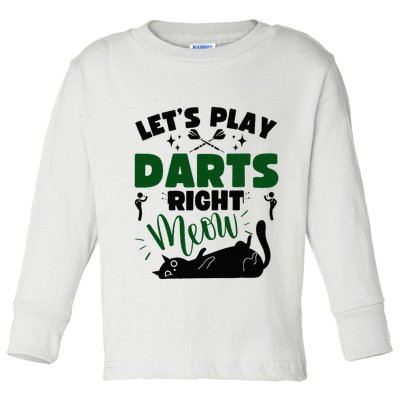 Darts & Cats  Dartboard Funny Dart Player Team Darts Player  Toddler Long Sleeve Shirt
