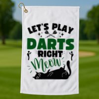 Darts & Cats  Dartboard Funny Dart Player Team Darts Player  Golf Towel