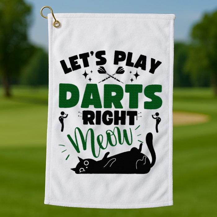 Darts & Cats  Dartboard Funny Dart Player Team Darts Player  Golf Towel