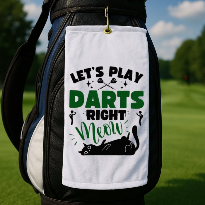 Darts & Cats  Dartboard Funny Dart Player Team Darts Player  Golf Towel