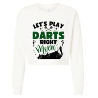 Darts & Cats  Dartboard Funny Dart Player Team Darts Player  Cropped Pullover Crew