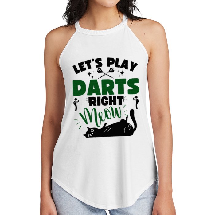 Darts & Cats  Dartboard Funny Dart Player Team Darts Player  Women's Perfect Tri Rocker Tank