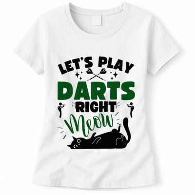Darts & Cats  Dartboard Funny Dart Player Team Darts Player  Womens T-Shirt