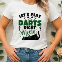 Darts & Cats  Dartboard Funny Dart Player Team Darts Player  Womens T-Shirt