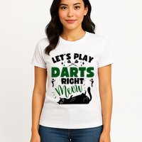 Darts & Cats  Dartboard Funny Dart Player Team Darts Player  Womens T-Shirt