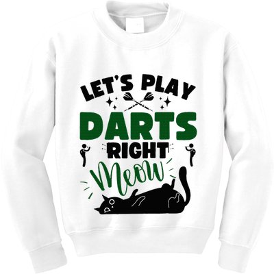 Darts & Cats  Dartboard Funny Dart Player Team Darts Player  Kids Sweatshirt
