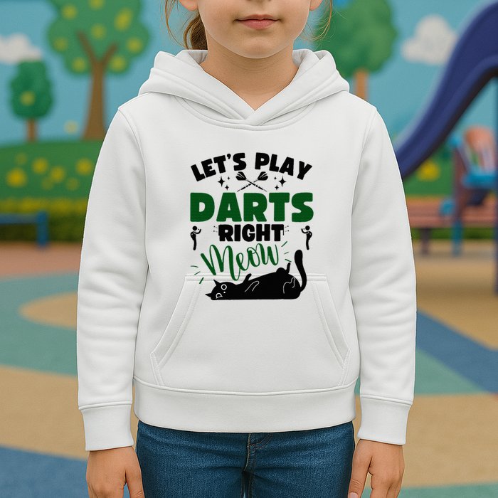 Darts & Cats  Dartboard Funny Dart Player Team Darts Player  Kids Hoodie