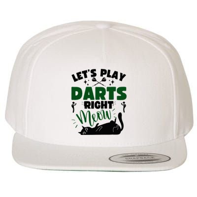 Darts & Cats  Dartboard Funny Dart Player Team Darts Player  Wool Snapback Cap