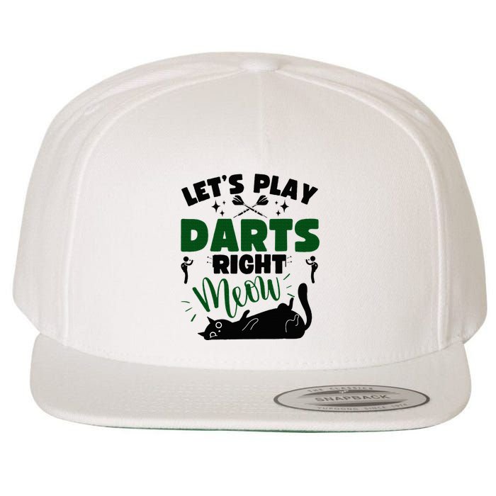 Darts & Cats  Dartboard Funny Dart Player Team Darts Player  Wool Snapback Cap