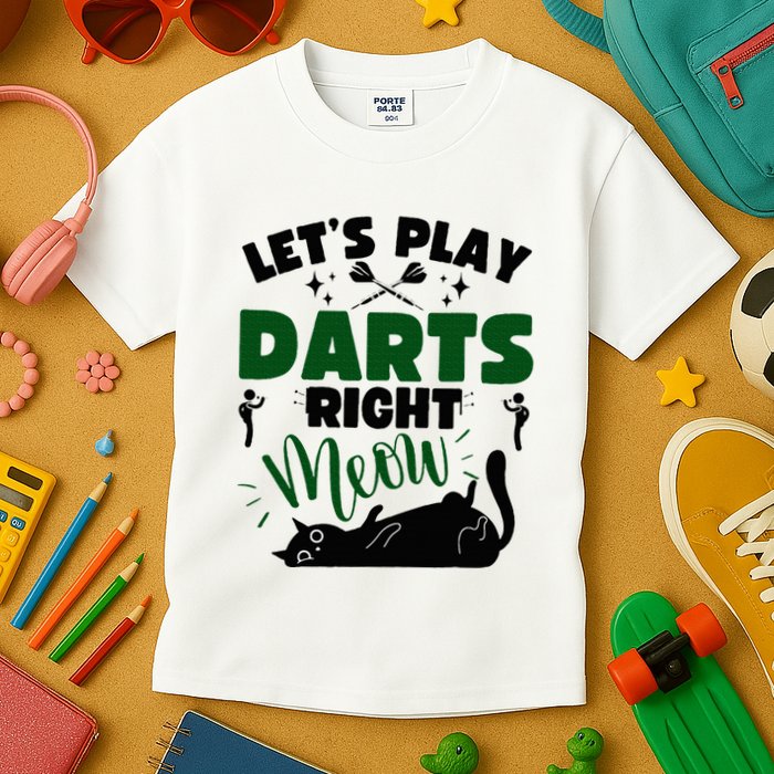 Darts & Cats  Dartboard Funny Dart Player Team Darts Player  Kids T-Shirt