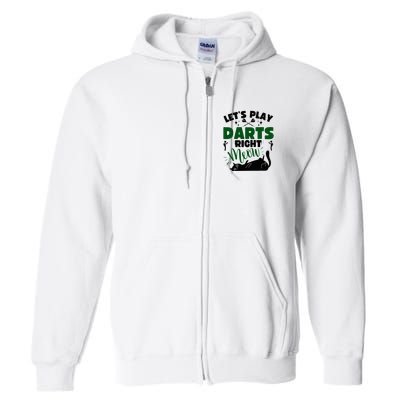 Darts & Cats  Dartboard Funny Dart Player Team Darts Player  Full Zip Hoodie