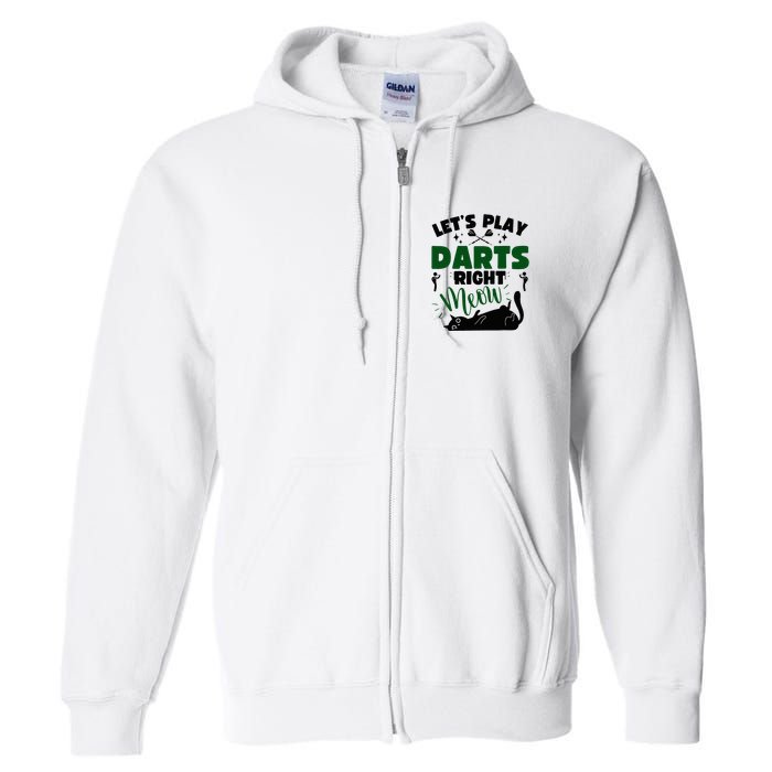 Darts & Cats  Dartboard Funny Dart Player Team Darts Player  Full Zip Hoodie