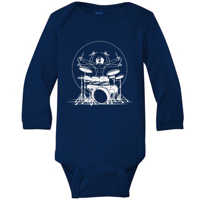 Drummer Cushion Baby Long Sleeve Bodysuit