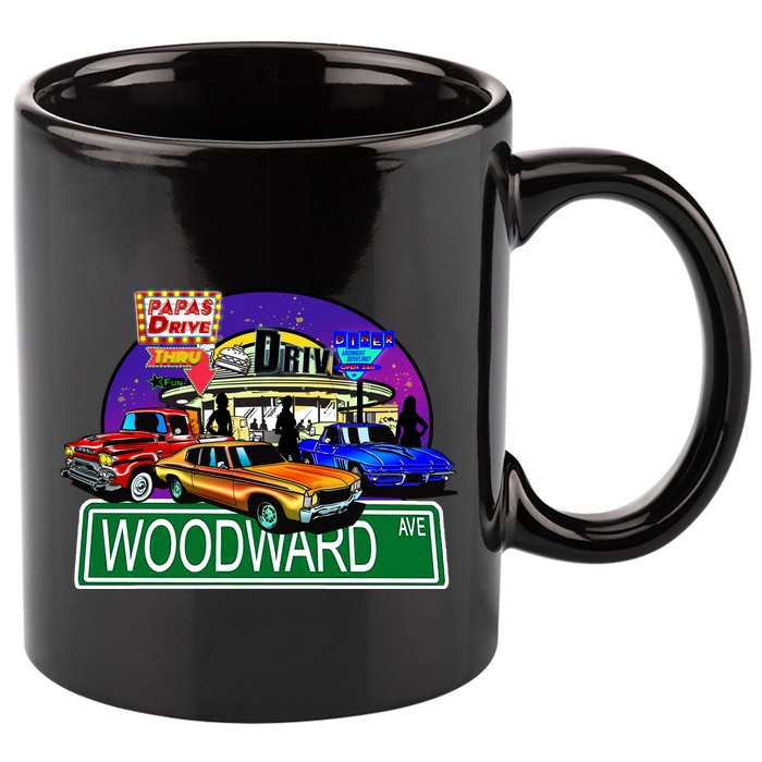 Diner Cruise 11oz C Handle Ceramic Mug