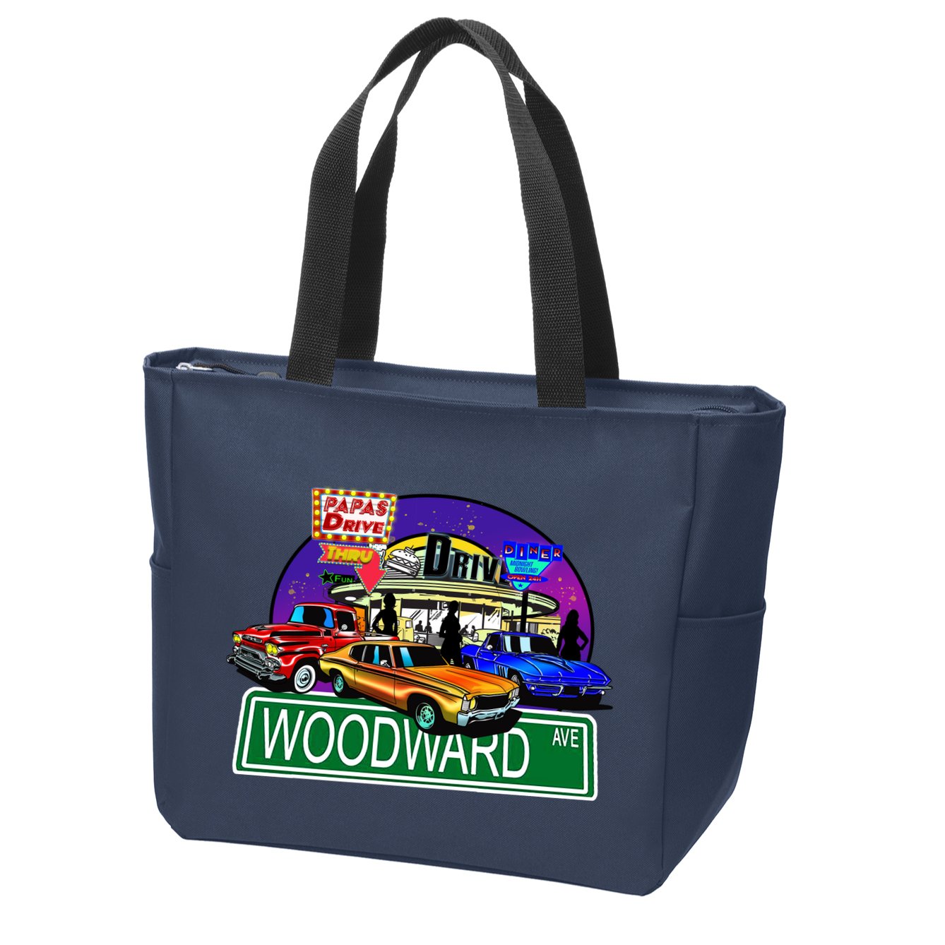 Diner Cruise Zip Tote Bag