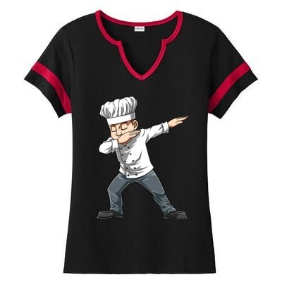 Dabbing Chef Dab Chef Dancing Chef Cooking Birthday Party Great Gift Ladies Halftime Notch Neck Tee