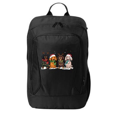 Dachshund Christmas Dog Lover Family City Backpack