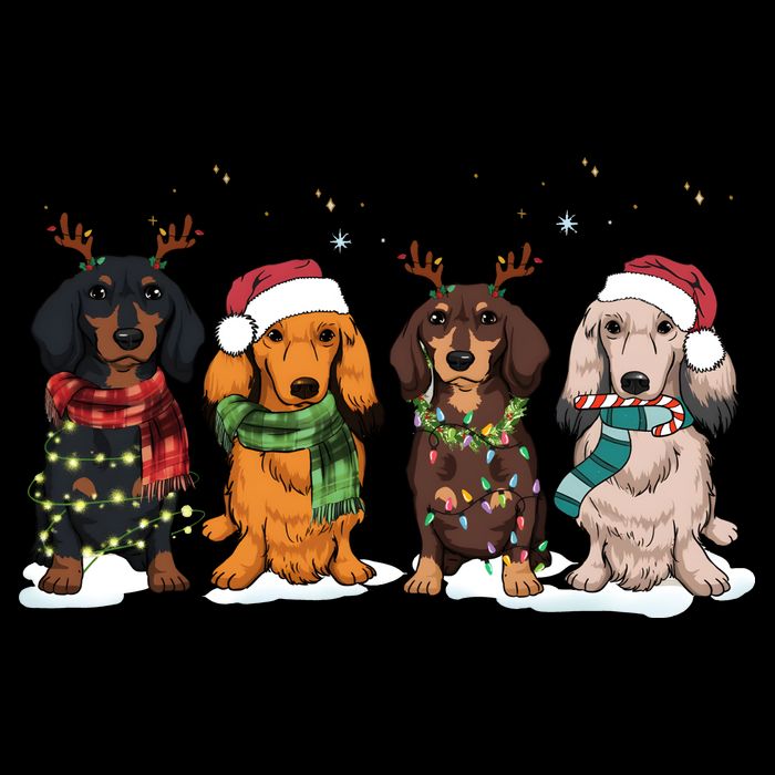 Dachshund Christmas Dog Lover Family 16 in Basic Backpack