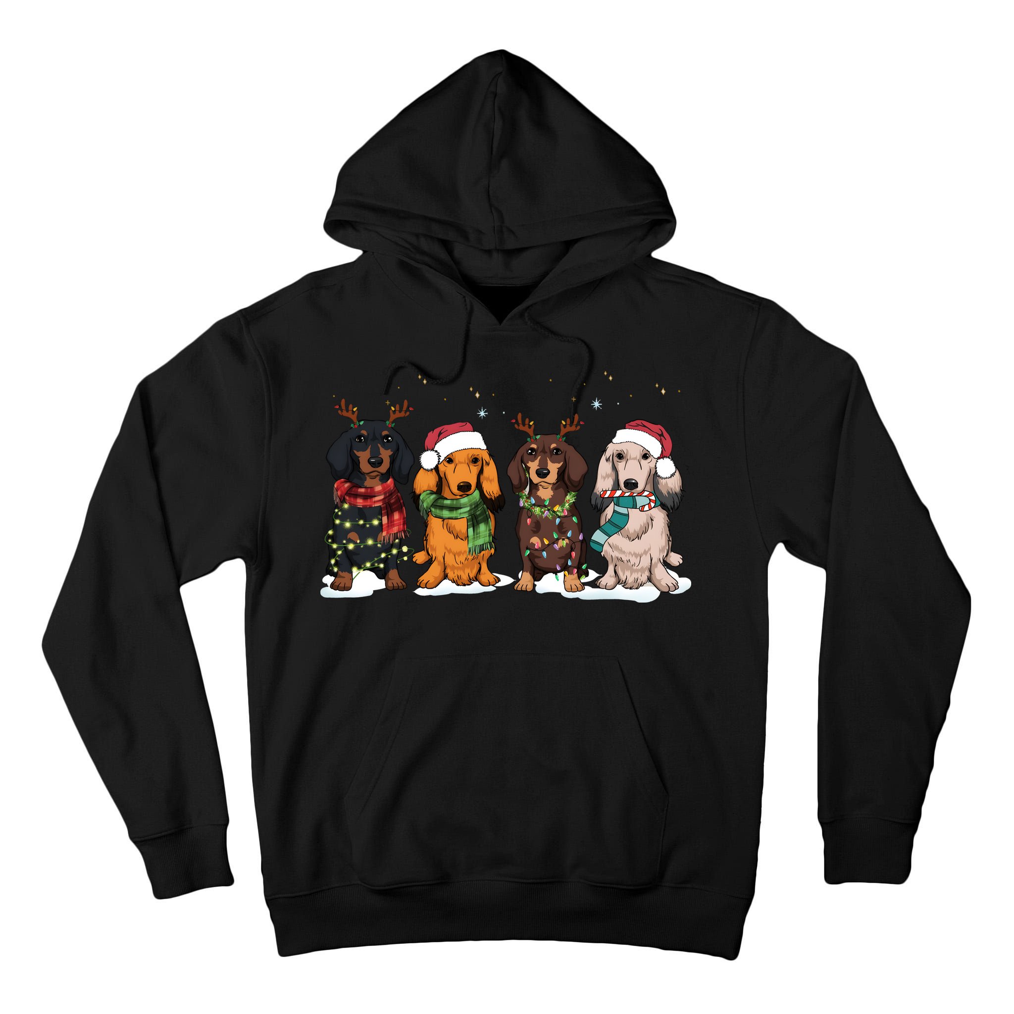 Dachshund Christmas Dog Lover Family Tall Hoodie