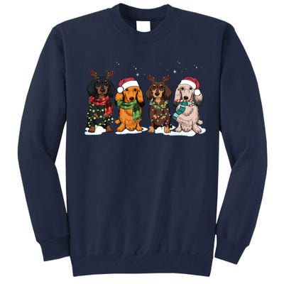 Dachshund Christmas Dog Lover Family Tall Sweatshirt