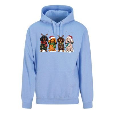 Dachshund Christmas Dog Lover Family Unisex Surf Hoodie