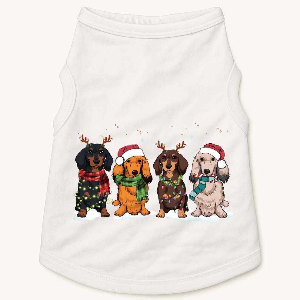 Dachshund Christmas Dog Lover Family Doggie Tank