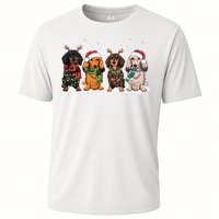 Dachshund Christmas Dog Lover Family Cooling Performance Crew T-Shirt