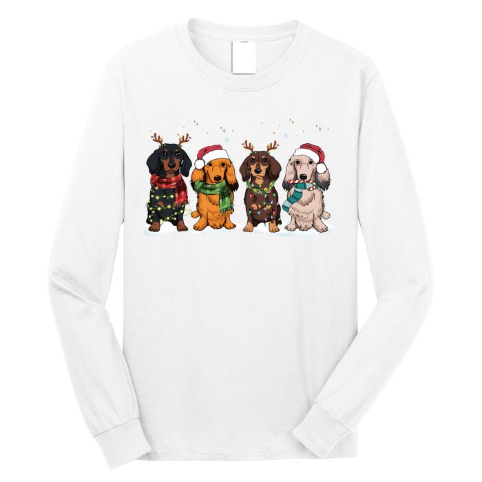 Dachshund Christmas Dog Lover Family Long Sleeve Shirt