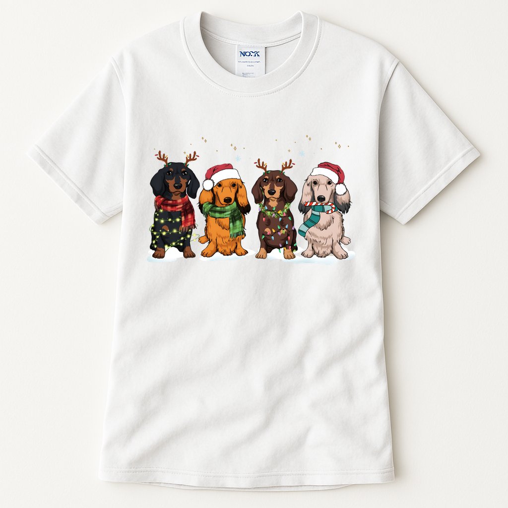 Dachshund Christmas Dog Lover Family Tall T-Shirt