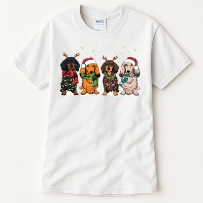 Dachshund Christmas Dog Lover Family Tall T-Shirt