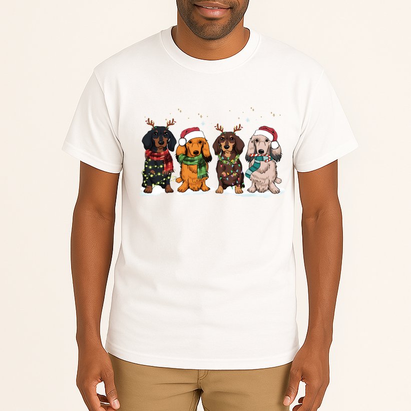 Dachshund Christmas Dog Lover Family Tall T-Shirt
