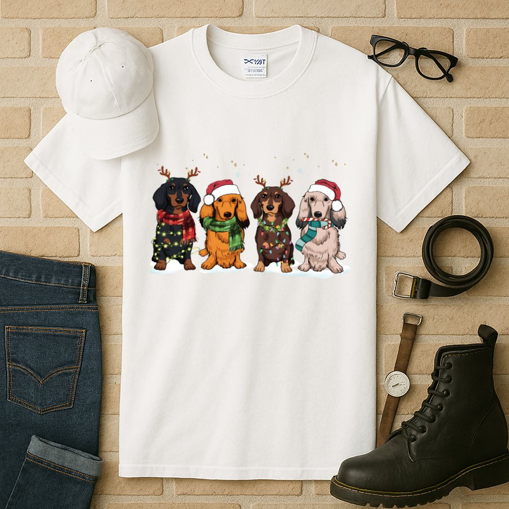 Dachshund Christmas Dog Lover Family Tall T-Shirt