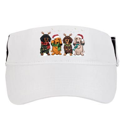 Dachshund Christmas Dog Lover Family Adult Drive Performance Visor